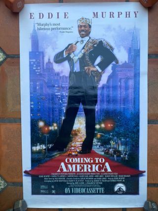 Coming To America 1988 Video Poster - Eddie Murphy & Arsinio Hall