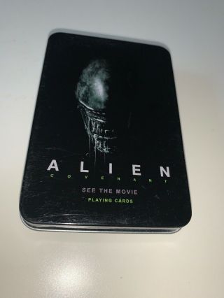 Alien Covenant Movie Playing Cards Collectors Tin Promo Ridley Scott 2017