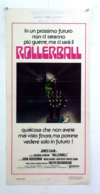 Italy Playbill - Rollerball - James Caan - Jewison - Sci - Fi - B35 - 14