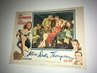 Miss Sadie Thompson Movie Lobby Card Poster 1953 Rita Hayworth Musical Drama