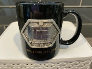 Vintage T2 Terminator 3d Battle Across Time Universal Studios Coffee Mug Emblem