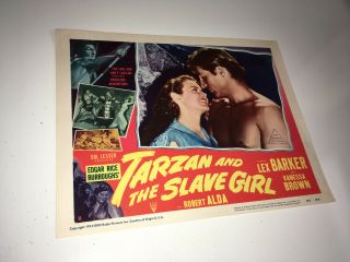 Tarzan And The Slave Girl Movie Lobby Card Poster Lex Barker Jungle Adventure