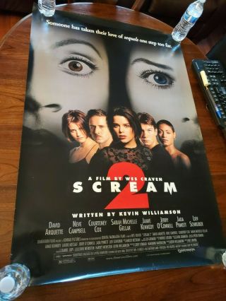 Scream 2 Neve Campbell Wes Craven Single Sided 27x40 Movie Poster