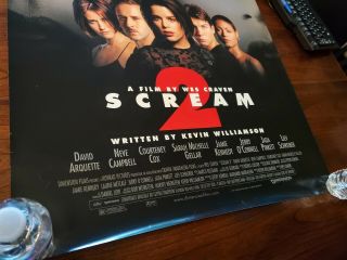 SCREAM 2 Neve Campbell Wes Craven Single Sided 27x40 Movie Poster 2