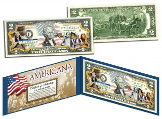 Wizard Of Oz Americana Legal Tender Colorized Licensed U.  S.  $2 Bill