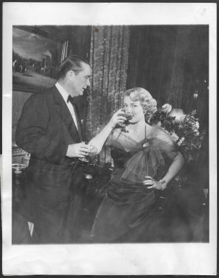 Lana Turner 1947 Candid Hollywood Party Stamped Press Photo