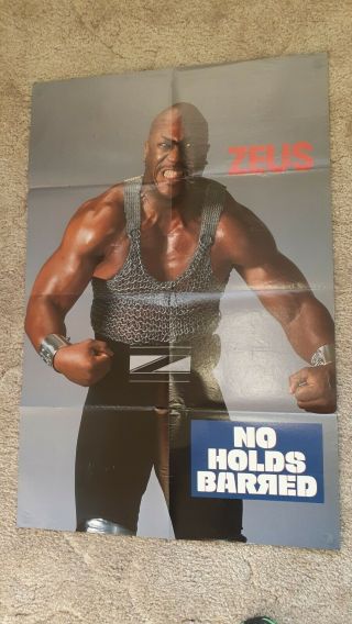 Hulk Hogan RIP ZEUS No Holds Barred POSTER elite dvd ljn hasbro moc wwf wwe vhs 2