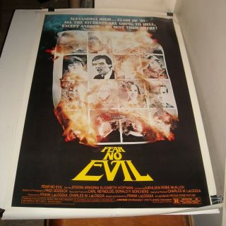 Rolled 1980 Fear No Evil 1 Sheet Movie Poster Stefan Arngrim Horror Satanic