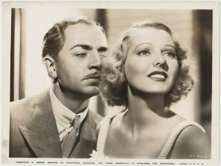 William Powell,  Jean Arthur 1936 Still Photo Ex - Mrs Bradford Cast On Back Ot - 4