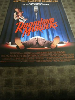 1994 S/s Rolled Poster Radioland Murders Brian Benben Mary Stuart Masterson