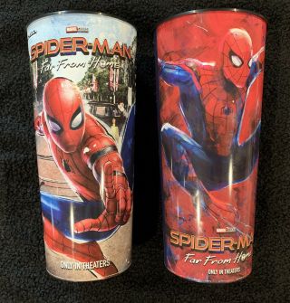2 Movie Theater Collectors Cup Spider - Man: Far From Home 44oz Cinemark Exclusive