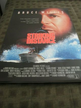 1993 D/s Rolled Poster Striking Distance Bruce Willis Sarah Jessica Parker