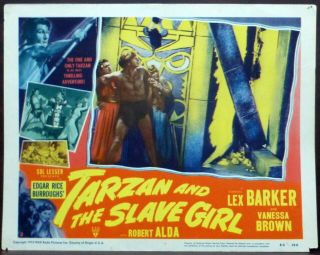 Tarzan And The Slave Girl Lex Barker 1950 Lobby Card Vanessa Brown