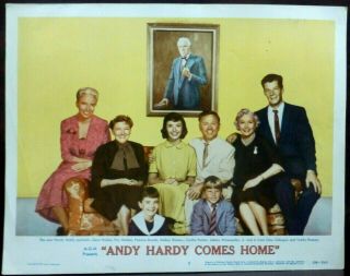 Andy Hardy Cast 1958 Mgm Lobby Card Mickey Rooney Cecilia Parker