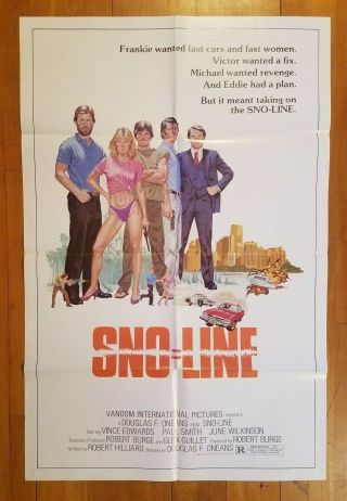Sno - Line 1985 25 " X 38 " 1 - Sheet Movie Poster Vince Edwards Tanenbaum Art