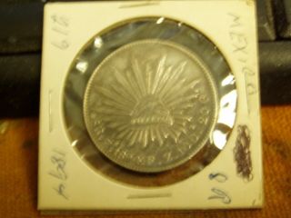 1894 Gors Guanajuato Mexico 8 Reales Silver Dollar Coin Km - 377.  8