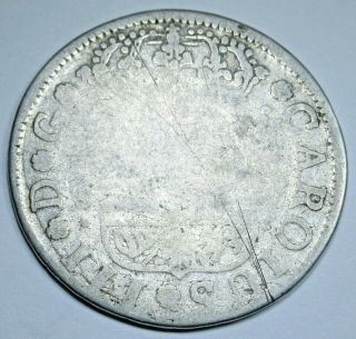 1760 Spanish Silver 2 Reales Antique 1700s Colonial Two Bit Pirate Treasure Coin 2