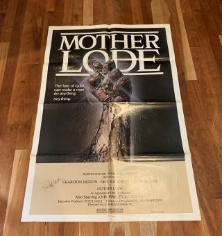 Mother Lode 1982 Film Poster Signed By: Charlton Heston