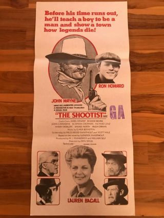 Movie Poster 13x30: The Shootist (1976) John Wayne,  Ron Howard