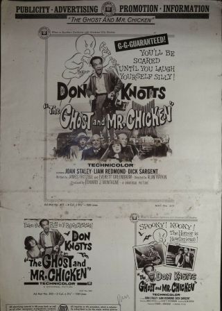 The Ghost And Mr.  Chicken Pressbook 1966 Don Knotts,  Joan Staley