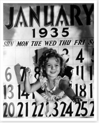 Hollywood Star Calendar Actress Shirley Temple Celebrity Silver Halide Photo