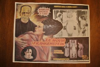 Vintage The Bride Of Frankenstein Lobby Card - Mexico Release Card 2 Of 4