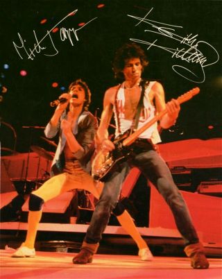 Mick Jagger Keith Richards Rolling Stones Photo W Sigs (72)