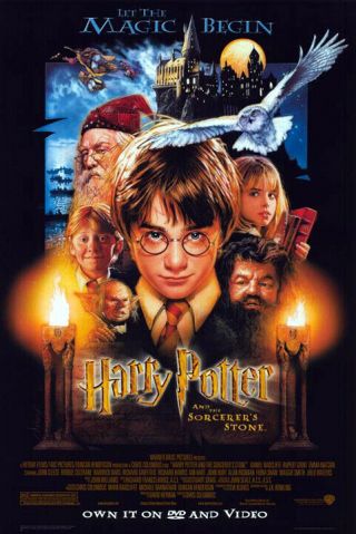 Harry Potter And The Sorcerer’s Stone (2001) Dvd Poster,  Ss Nm,  Rolled