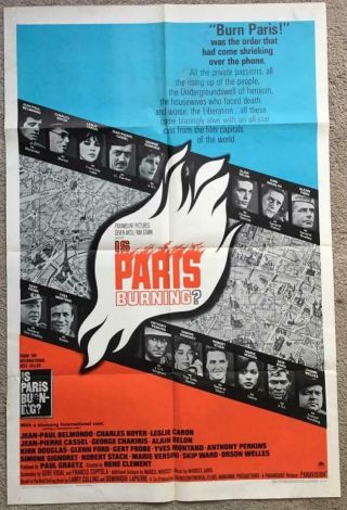 Belmondo Boyer Caron Delon Douglas Fröbe Is Paris Burning? Movie Poster 120