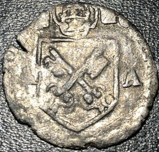 1594 - 1598 Aa Avignon Papal State Clement Viii Silver Douzain Venaissin Medieval