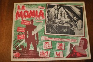 Vintage Movie Lobby Card The Mummy Peter Cushing Released In Mexico Card 1