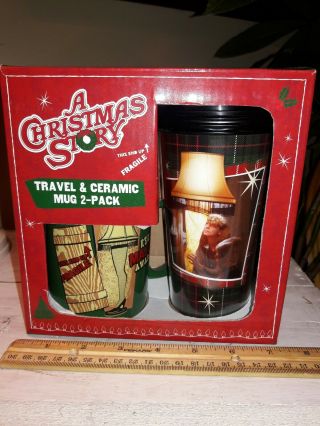 A Christmas Story Travel & Ceramic Mug 2 Pack A Major Award Gift Set Coffee Cup