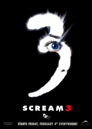 Scream 3 27x40 Theater Double Sided Movie Poster