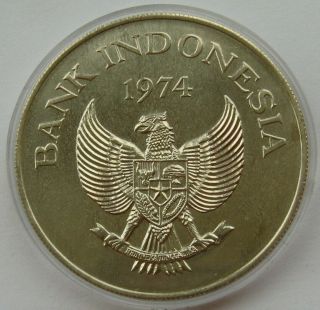 Indonesia 5000 Rupiah 1974 ORANGUTAN Conservation Silver Coin UNC 2