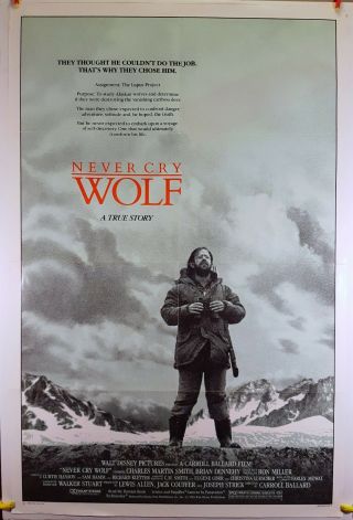 Never Cry Wolf 1983 Movie Poster 27x41 Folded Us 1 Sheet