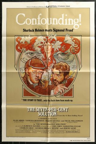 The Seven - Per - Cent Solution (1976) - Movie Poster - Sherlock Holmes