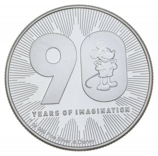 Better Date 2018 Niue $2.  00 - 1 Oz.  Silver Disney 90th Anniversary - Silver 800