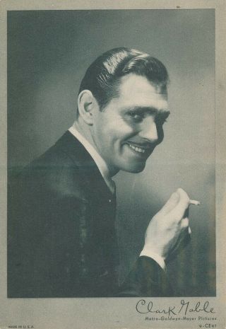 Clark Gable Handsome Vintage 1930s Mgm Studio Portrait Photo