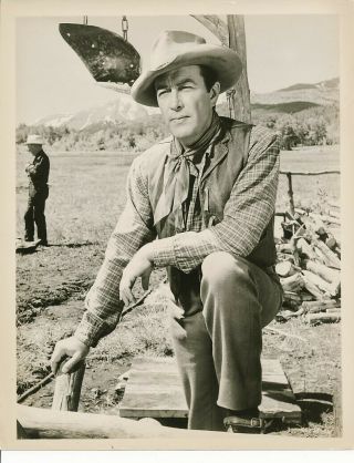 Robert Taylor Candid Colorado Rockies Vintage Saddle The Wind Mgm Photo