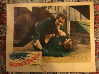 Guns Of The Pecos 1937 First National 11x14 " Western Lobby Card Dick Foran
