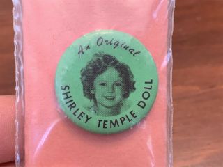 An Shirley Temple Doll Pin Pinback
