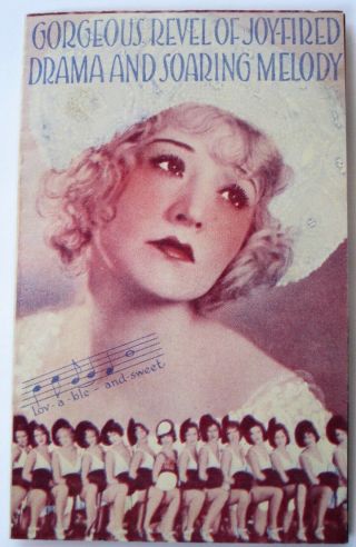 " Street Girl " Betty Compson Jack Oakie Orig 1920s Movie Promo Brochure