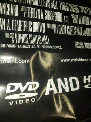 Waist Deep 2006 rolled 27x40 dvd promotional poster 2