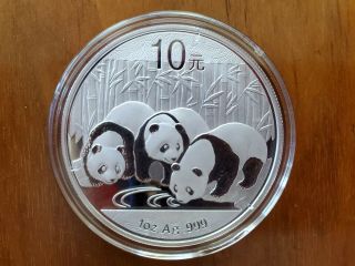 2013 Fine Silver.  999 Panda 10 Yuan 1 Oz Silver Chinese Bank Of China Coin