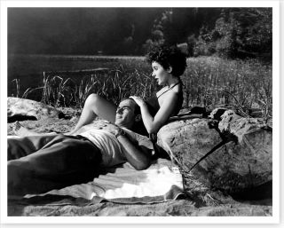Actor Actress Montgomery Clift & Elizabeth Taylor Celebrity Silver Halide Photo