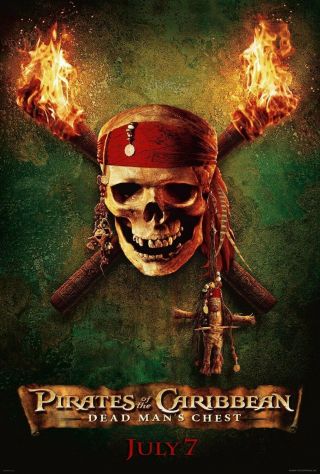 Pirates Of The Caribbean Dead Man Chest - Movie Theater Poster 27x40 Ds