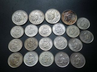 Mexico Silver 25 & 50 Centavos,  1950 - 1951 (ef, ) High Grades.  83 Grams