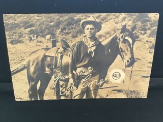 Kalem Company Silent Movie Western Star Ed Core Rare C.  1912 Postcard 19/8