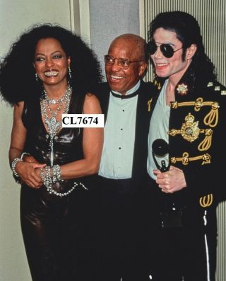 Diana Ross,  Berry Gordy,  Michael Jackson At The Rock & Roll Hall Of Fame Photo