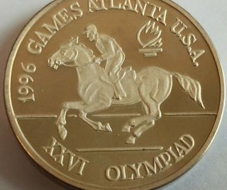 1996 Romania 100 Lei Silver Pattern Proof Coin,  Atlanta Olympics Mintage = 125